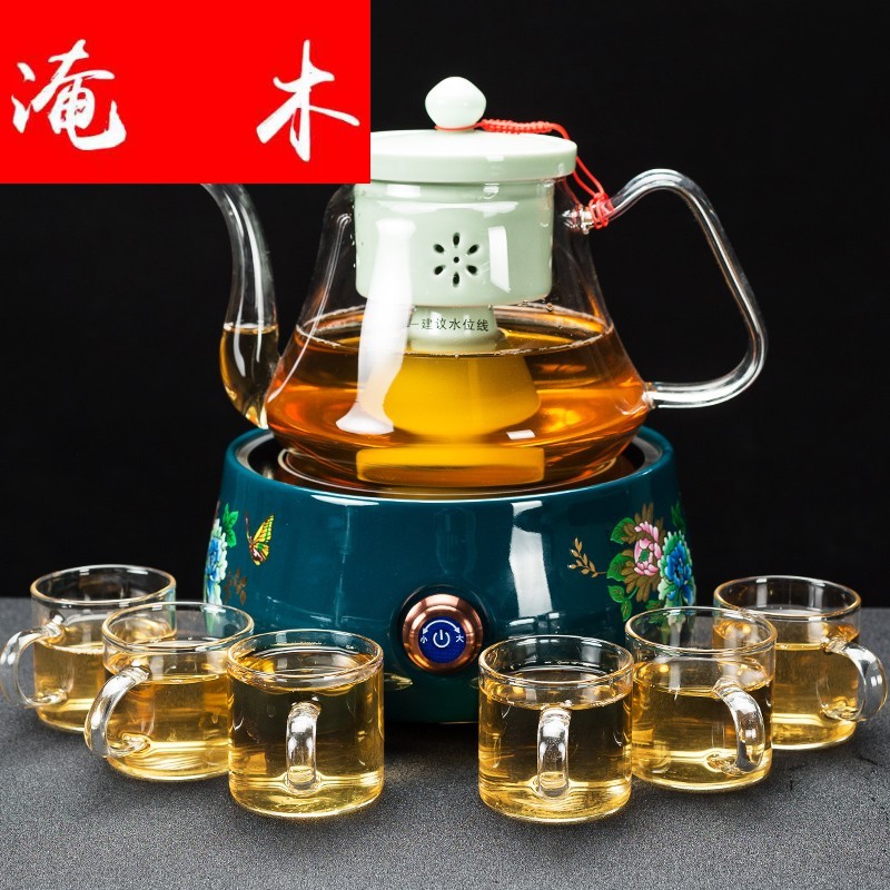 Submerged wood glass boiling kettle household black tea pu 'er tea is steaming kettle electric TaoLu boiling tea stove kettle suits for