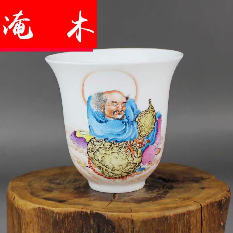 Submerged wood jingdezhen famous checking sample tea cup thin tire hand - made ceramic tea set pastel prophet ocean 's cup