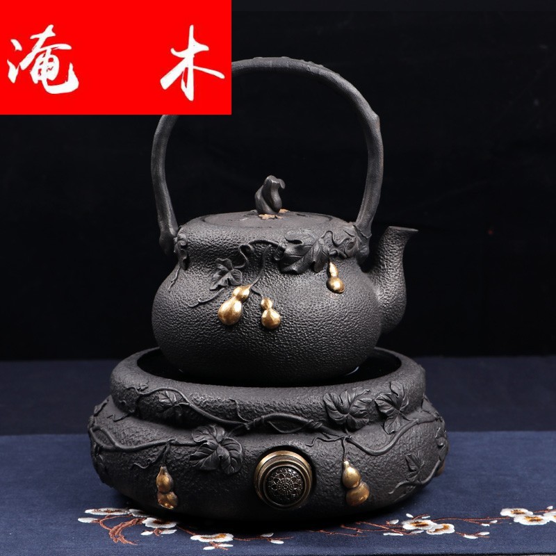 Submerged wood in southern Japan brother make tea pot of cast iron water electricity TaoLu suit household uncoated pure manual boil tea