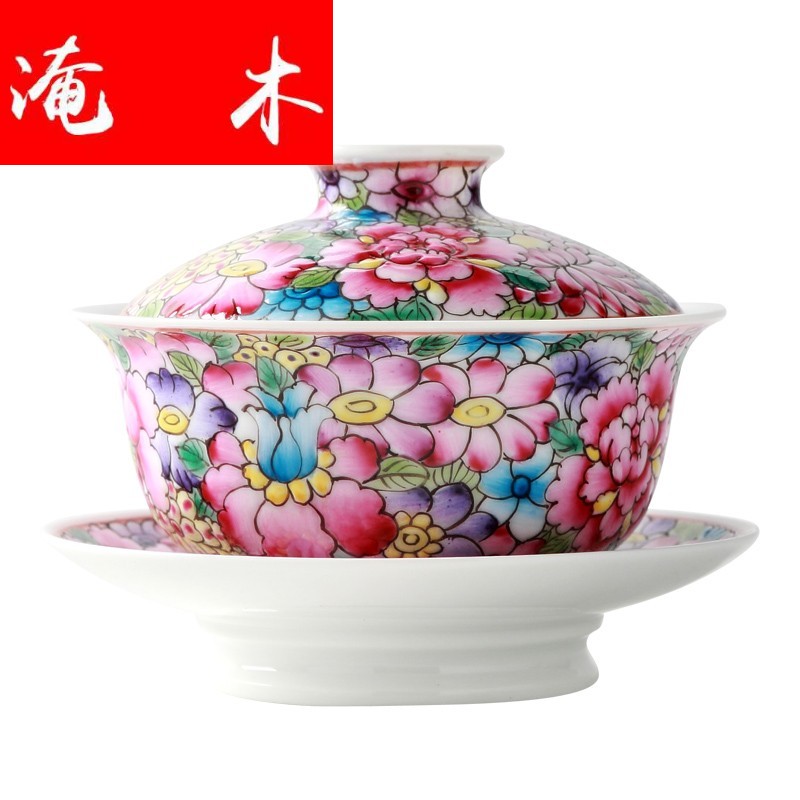 Submerged wood jingdezhen manual tureen household ceramic cups three restoring ancient ways to hand make tea bowl bowl bowl
