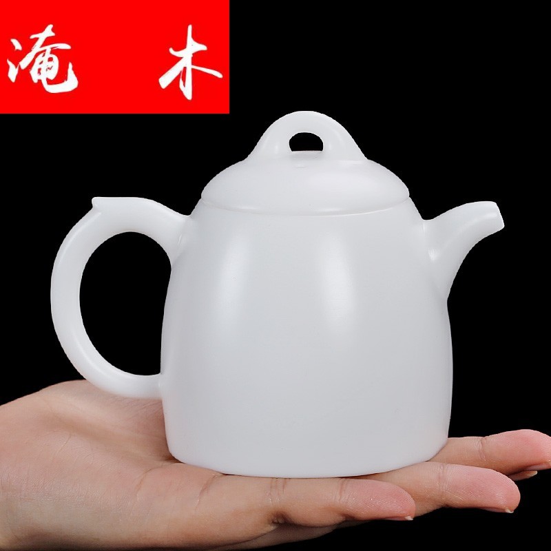 Submerged wood DE - gen Chen Qin Quan, pot of inferior smooth high - white tea kettle teapot ceramic CiHu handle single pot pot small pot