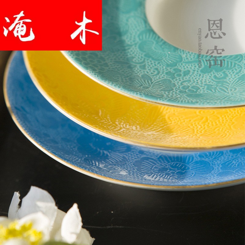 Flooded wooden pick flowers manual tureen only three cups of jingdezhen pastel way gold tea tea bowl