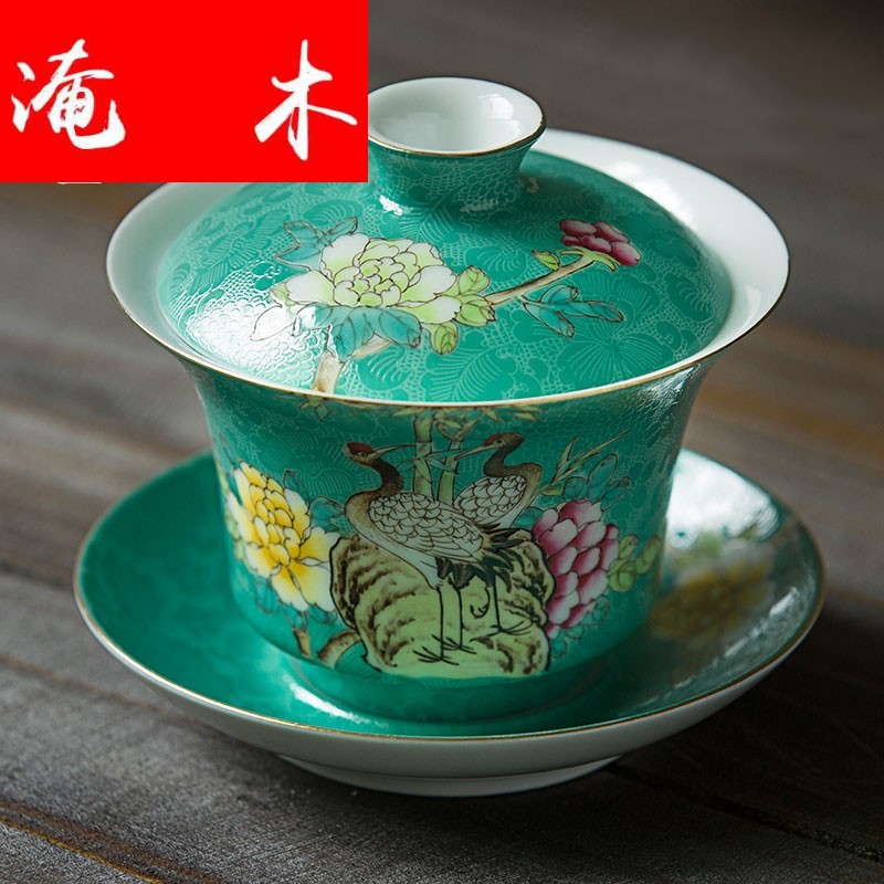 Submerged wood capacity up pick flowers pastel tureen jingdezhen ceramic cups hand - made fair keller kung fu tea set
