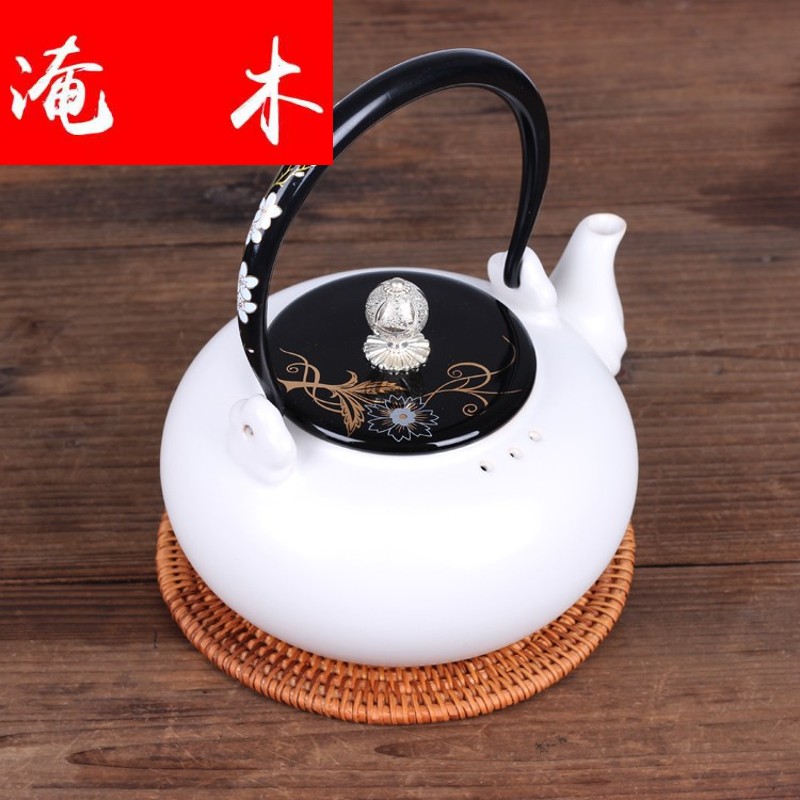 Submerged wood soda glaze white clay pot teapot girder clay POTS to boil tea kettle electric TaoLu special high temperature resistant ceramic