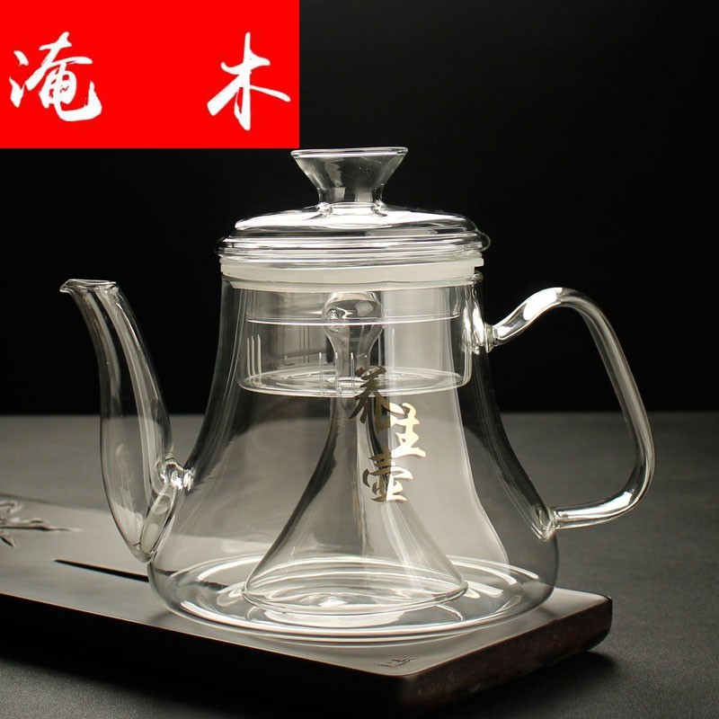 Submerged wood glass steaming pot of a complete set of tea sets with pumping touch electric TaoLu boiled tea stove glass teapot