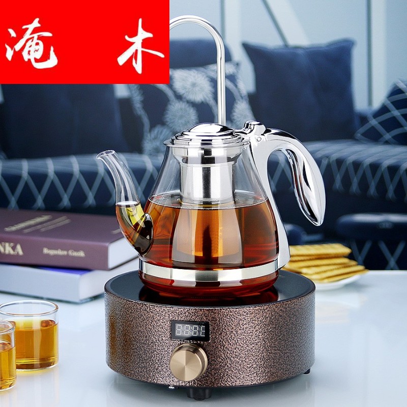 Submerged wood filter boil tea kettle heat - resistant glass teapot thickening automatic water pumping electric TaoLu suits for