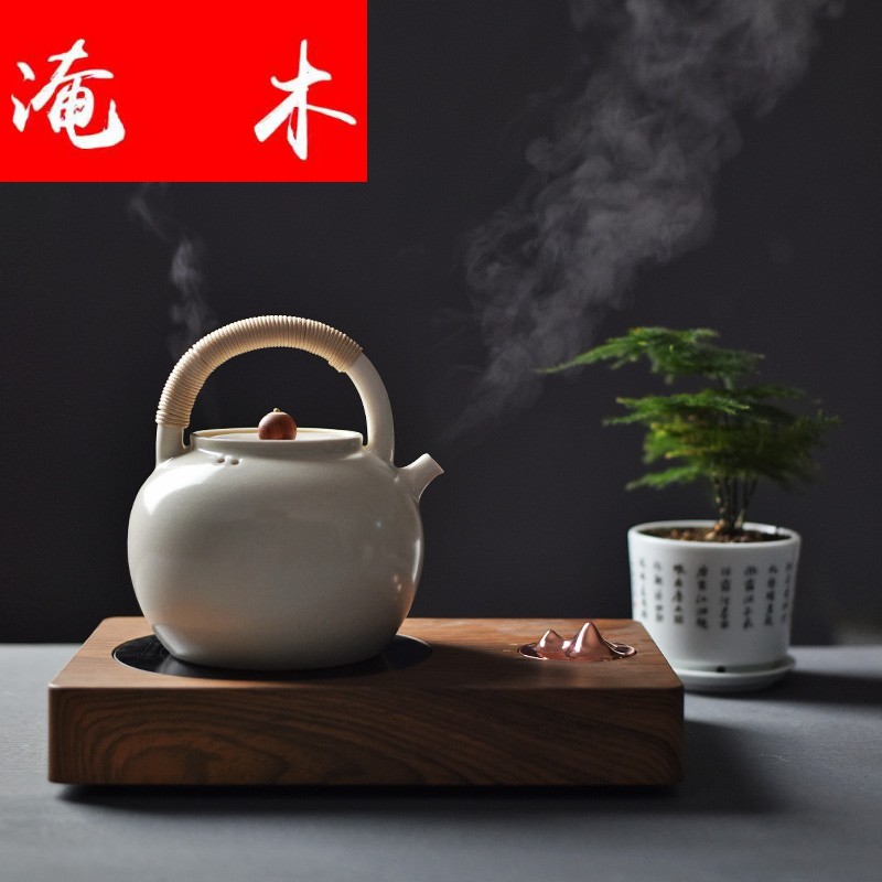 Submerged wood, manual electric cooking pot of jingdezhen ceramic teapot girder are large kung fu TaoLu direct fire boiled tea