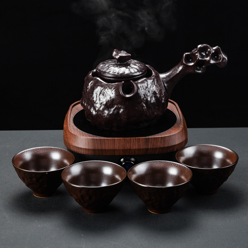 NiuRen ceramic boiling tea ware black tea kettle side spend pot of Japanese teapot household electric heating electric TaoLu the teapot