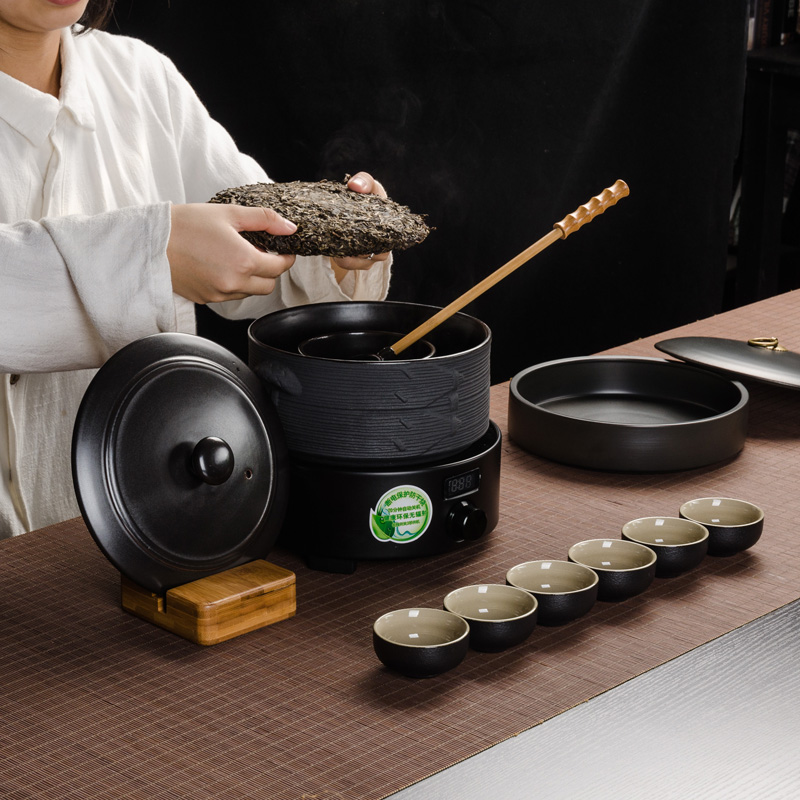 NiuRen household ceramics boiling tea ware bowl with boiling kettle black tea pu 'er automatic tea stove electric TaoLu suits for