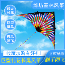 Weifang Keeling kite 6 flat enchantress breeze easy to fly large large extra large high-grade long tail giant resin rod umbrella cloth