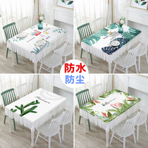 Nordic tablecloth fabric Polyester waterproof and oil-proof leave-in rectangular coffee table Table mat tablecloth desk net red ins