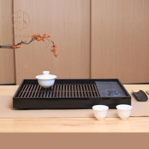 Natural Wujin Stone tea tray Stone tea table ebony tea sea whole piece simple household size tea set
