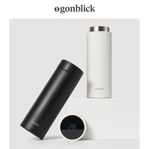 Nordic moment Smart thermos cup business men and women 304 stainless steel portable water Cup temperature display Cup LED screen