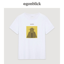 Pure cotton round neck short sleeve womens new wild T-shirt womens loose middle sleeve jacket summer clothes body tide ins