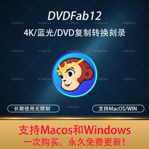 DVDFab 12 4K Blu-ray DVD disc copy conversion burning tool WIN MAC version to send activation tutorial