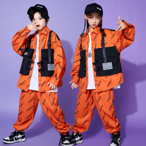 Street dance Children boomer boy Fried Street Boy Clothing Autumn Style Hiphop Suit Girl Hip Hop Wind Clothing Boy Tide Card