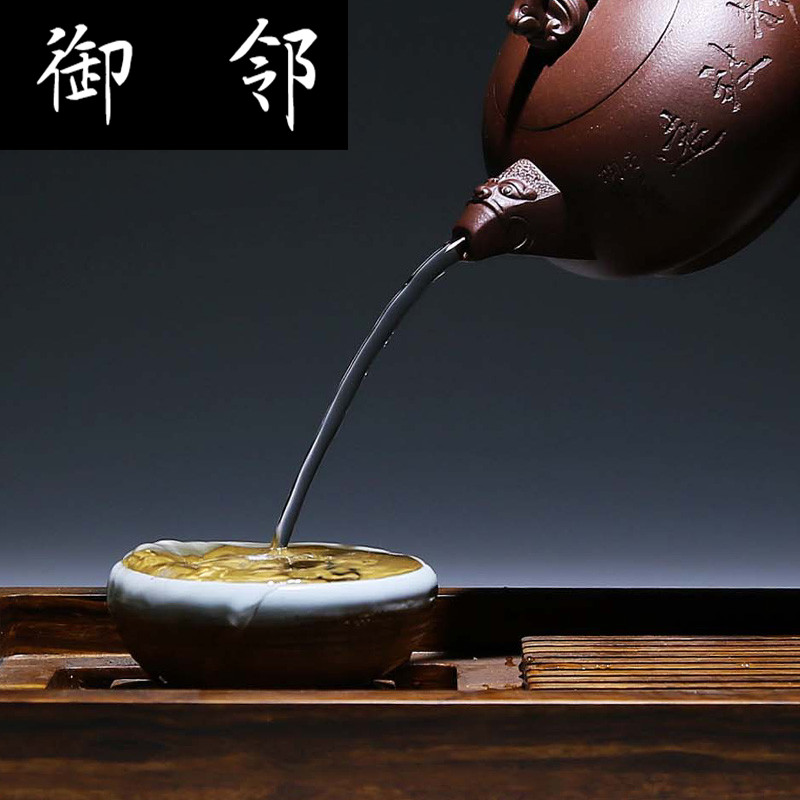 Yixing it pure manual famous tea set purple clay teapot large - sized ore busines