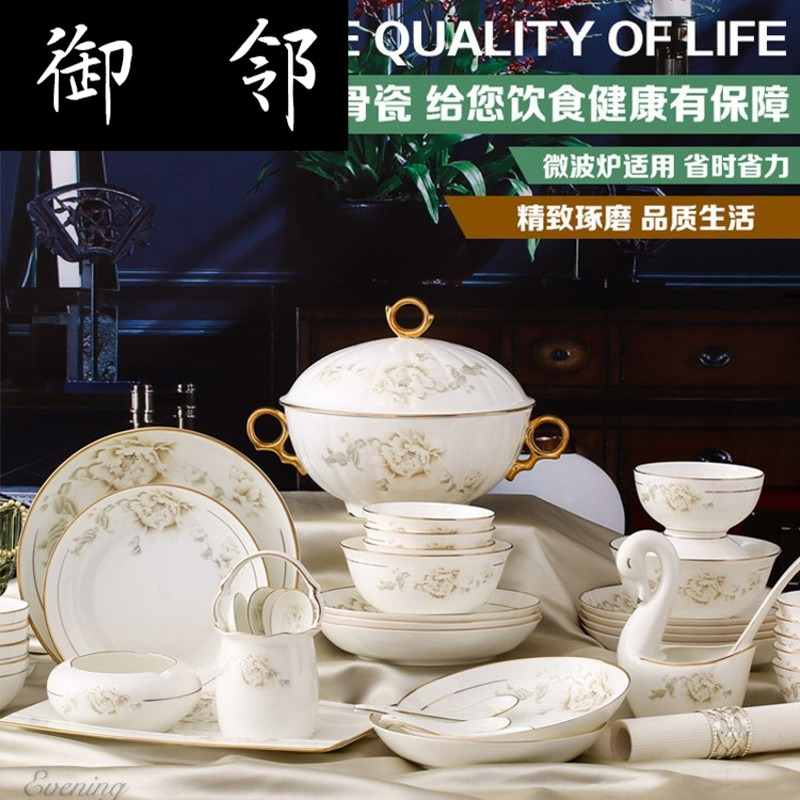 Propagated 60 first bowl of jingdezhen ceramic plates suit glair ipads porcelain tableware to my wife