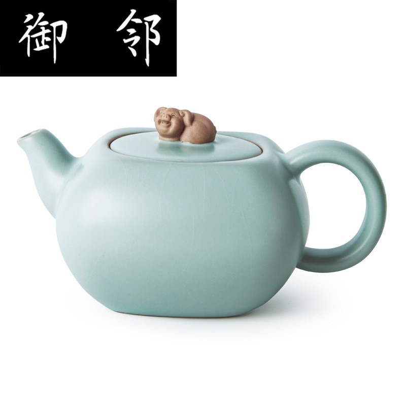 Dd authentic your up tea sets pig year zodiac money box limited edition of its ehrs teapot half group (azure)