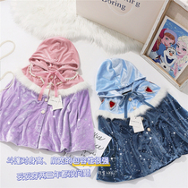 Ice Chic Edge Princess Dress Girl Jacket Love Tha Princess Dresses Dress Cape Aisha Bilayer Suede Cap Cloak Cape