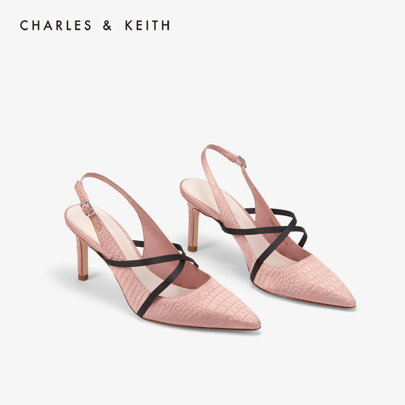 Полуботинки CHARLES & KEITH CK160361156 крест-ремешок женские слинг на высоких каблуках