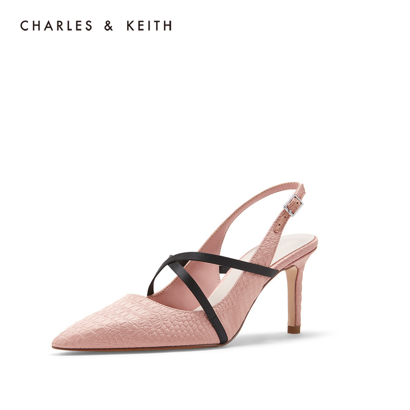 Полуботинки CHARLES & KEITH CK160361156 крест-ремешок женские слинг на высоких каблуках