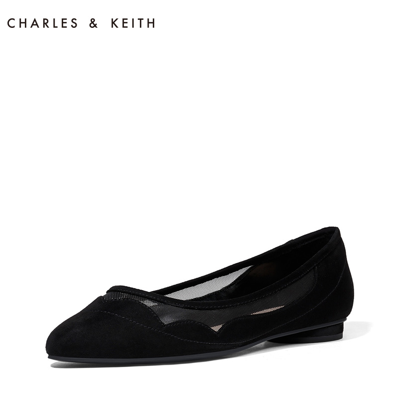 CHARLES&KEITH单鞋 CK1-70390139 甜美透明鞋边尖头平底女鞋产品展示图1