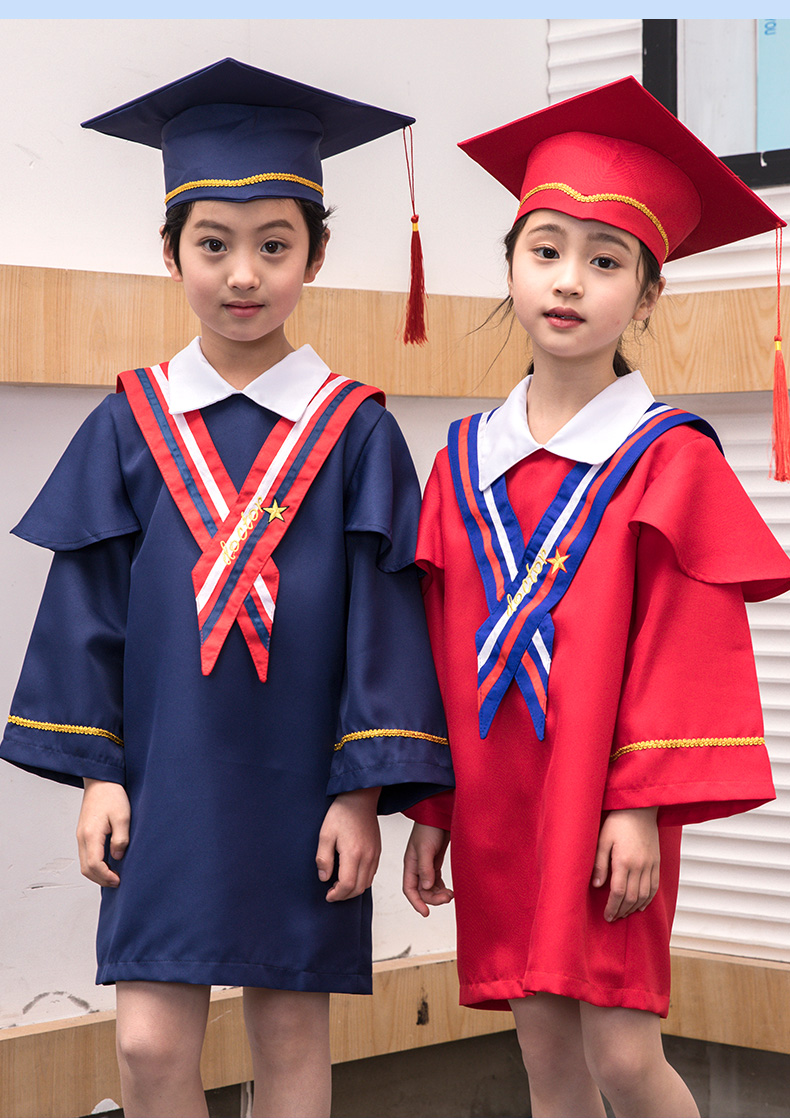儿童博士服小学生幼儿园博士服学士服演出服博士帽毕业照服装礼服