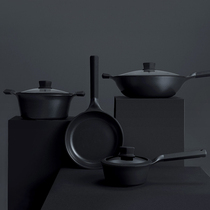 Non-stick wok wok frying pan bottom soup pot milk pan frying pan kitchenware 4-piece household