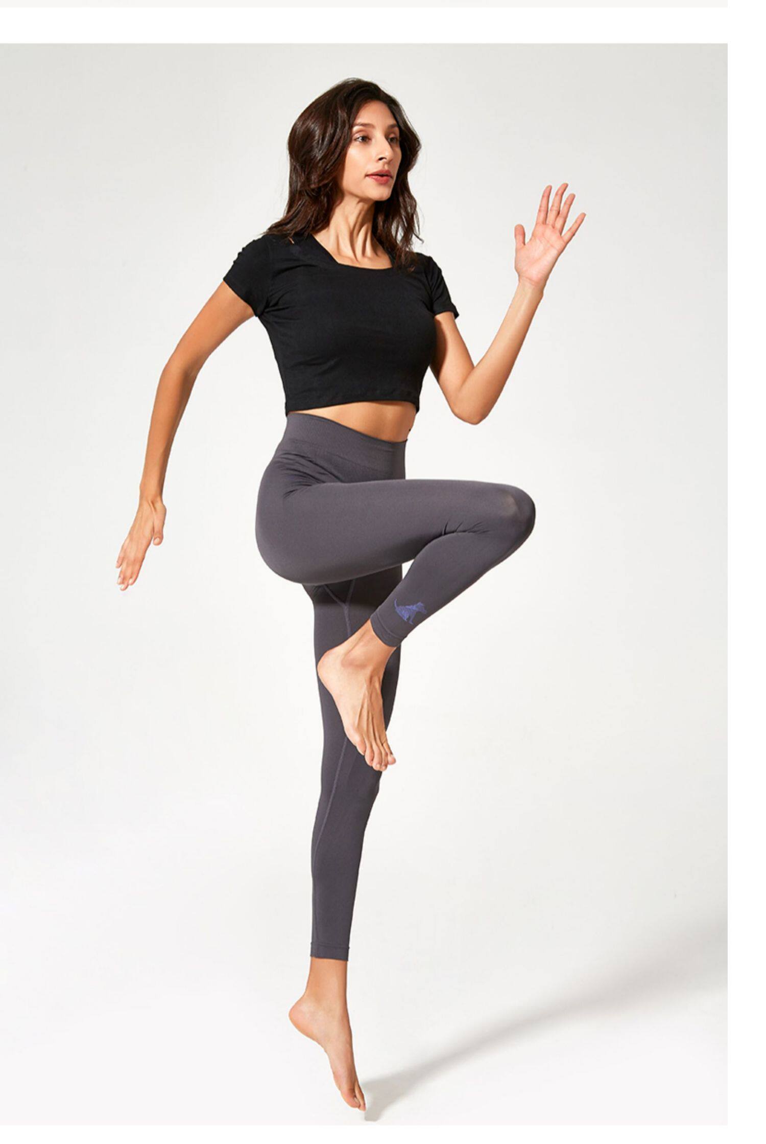 who lost光速燃脂瘦腿裤女弹力紧身高腰提臀瑜伽健身裤运动裤外穿