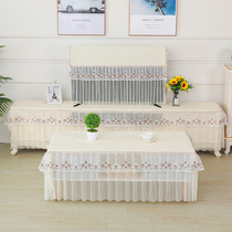 Non-slip TV cabinet tablecloth Rectangular living room TV cabinet cover cloth High and low cabinet combination coffee table cover simple and stylish
