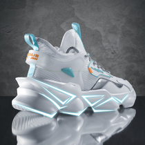 Mens shoes summer breathable thin daddy shoes Joker trendy shoes 2021 new low-top basketball mens shoes sports white shoes