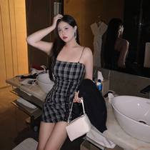 King Grape Slightly Fatter Custom Gryish Chain Horseradish girls hanging band dress Annual Meeting Light Extravagant Sexy Dress Design Sensation Spring