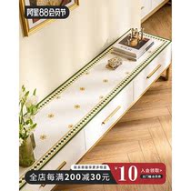 Nordic Leather TV Cabinet Waterproof and Oil-proof Washing Long-strip edge cushion porch cushion thickening cushion