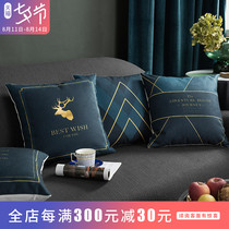 Modern light luxury pillow custom household American Nordic high-end sofa pillowcase living room ins cushion simple
