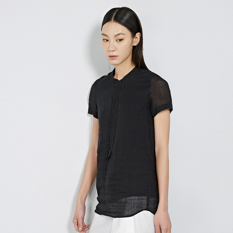 jnby/江南布衣17夏新品舒适个性设计女苎麻透气衬衫5g414083_折222网