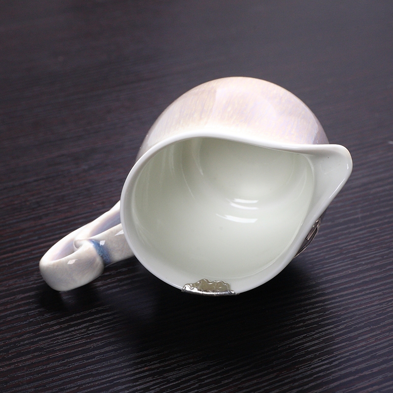 Variable set fair silver ceramic cup more large heat points of tea, tea sea Japanese kung fu tea accessories