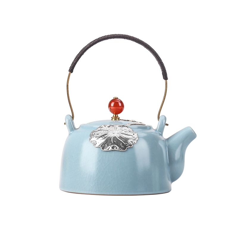 Your up checking silver teapot Japanese start the porcelain pot of tea ware ceramic girder kung fu tea pot