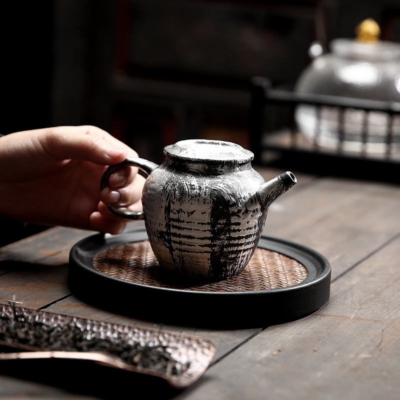 Tasted silver gilding ceramic teapot household kung fu tea set large filtering teapot archaize single pot of restoring ancient ways is creative and teapot