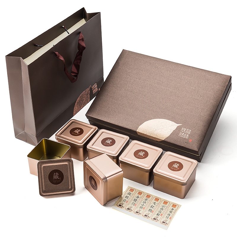 High - grade tea gift boxes, cartons is red green tea general tieguanyin tea box empty box to customize a kilo