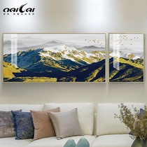 Living room decoration painting modern simple sofa background wall hanging painting light luxury two combination murals new Chinese landscape painting