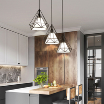 Nordic Restaurant Chandelier Modern Minima Three Heads Table Light Dining Room Suitable for Xiaomi Little Love Voice Control Lights