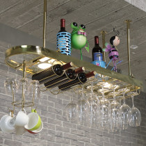 Bar Bar Counter Red Wine Glass Shelf Hanging High Foot Cup Reverse Hanging Rack Eurostyle Creative Stainless Steel Home Wine Hanger