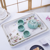 European household rectangular tray modern living room water cup tea tray creative melamine fruit tray simple teapot tray