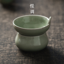 Slow-tune pine green glaze tea filter ceramic tea leak tea filter kung fu tea set accessories tea tea filter tea maker