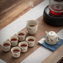 Slow-tune Japanese kung fu tea set set home Japanese whole gift box simple modern small teapot making tea