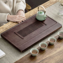 Tea tray home Modern simple kung fu tea set drain tray Japanese tea table living room tea tray bamboo