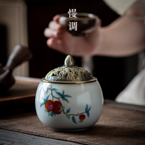 Slow-tone ceramic incense stove Home Indoor incense Incense Small Pendulum Pieces Creative Ru Kiln Hollowed-out Parsley Pan-scents Tea Trail accessories
