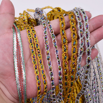 New products DIY accessories National Dance Desk Performance of various golden silver sequin clothing Decorative Sides 1065#花边