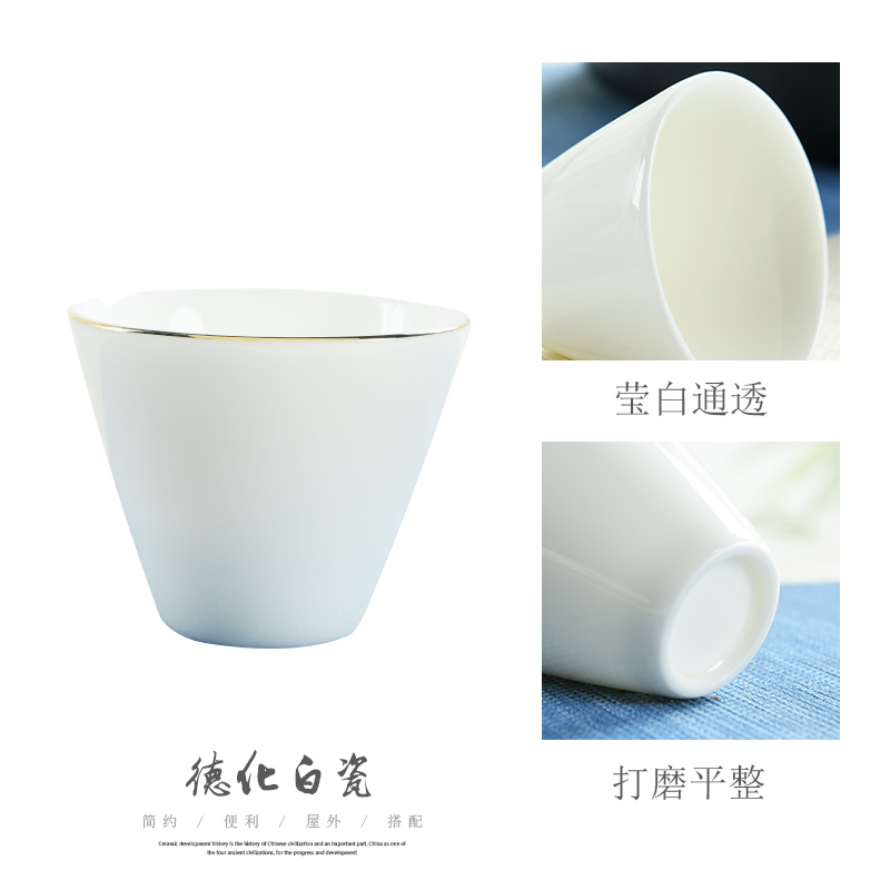 Kung fu masters cup cup ceramic cups sample tea cup dehua white porcelain bowl with small single cup tea tea cups